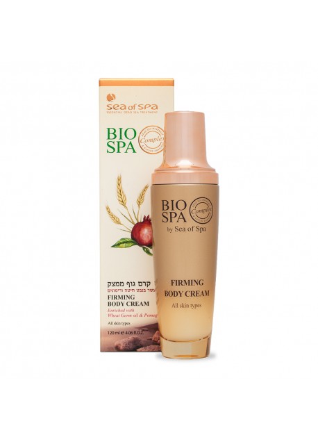 Bio-SPA Firming Body Cream enriched with wheat germ oil and pomegranate.