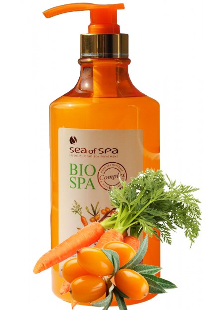 BIO-SPA Shower Gel enriched with Dead Sea Minerals, Sea Buckthorn and Carrots