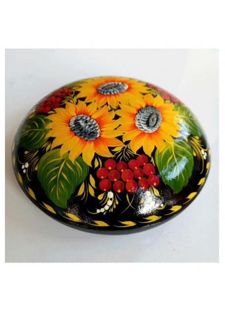 Boite a bijoux en bois "TOURNESOLS"