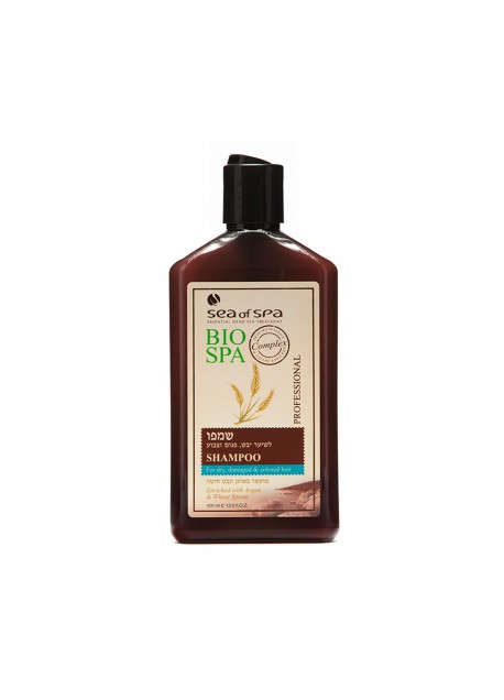 BIO-SPA Shampooing pour les cheveux sec, endommagé ou coloré enrichi à l’huile l'argan et au germe de blé